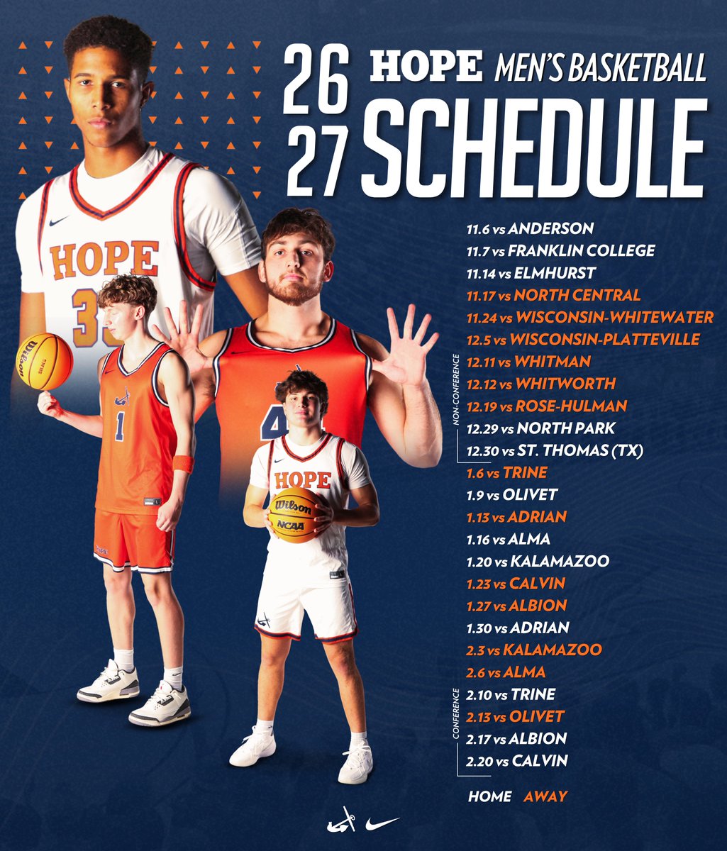 HopeCollegeMBB's tweet photo. 📅 Circle em’. Mark em’. Put em’ in your calendar. 

Let’s get to work!

#GoHope // #GRIT https://t.co/3hncyW6nFc