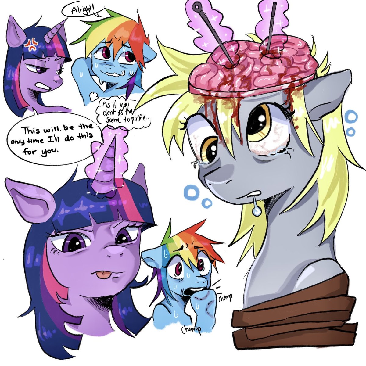 Lintsoot's tweet photo. Reupload since I started a new account!
…
The real reason behind derpys eyes

#mlpfanart #mylittlepony #brony https://t.co/WQITVkB9KN
