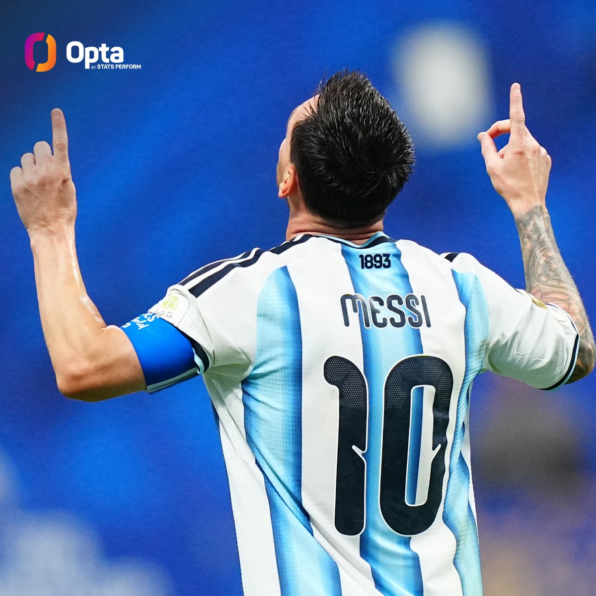 OptaJoe's tweet photo. 1 - On record since 1966, 🇦🇷 Lionel Messi ranks first at the FIFA World Cup for:

🥇 Goal Involvements (21 goals, 12 assists)
🥇 Assists (12)
🥇 Shots (140)
🥇 Chances Created (99)
🥇 Shots on Target (64)
🥇 xG (19.6)
🥇 Dribbles (250)

Incomparable. https://t.co/5HX9OiulFt