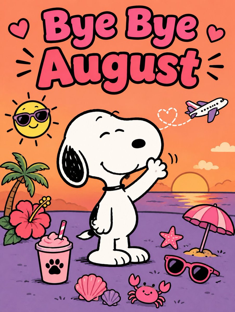 snoopyb047's tweet photo. Bye Bye August! 🌅💗 Hello September! ✨🍂 https://t.co/w1J0MUJBUy