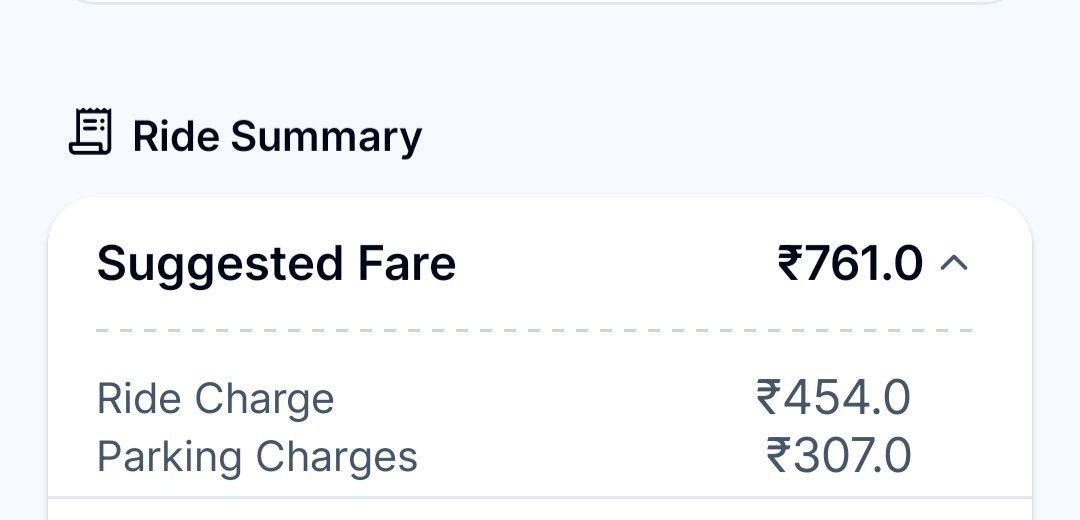 Approve003's tweet photo. Tax terrorism at its peak. The parking charges are almost as high as the ride cost. This entire money goes to the government. https://t.co/ntqzBGoX46