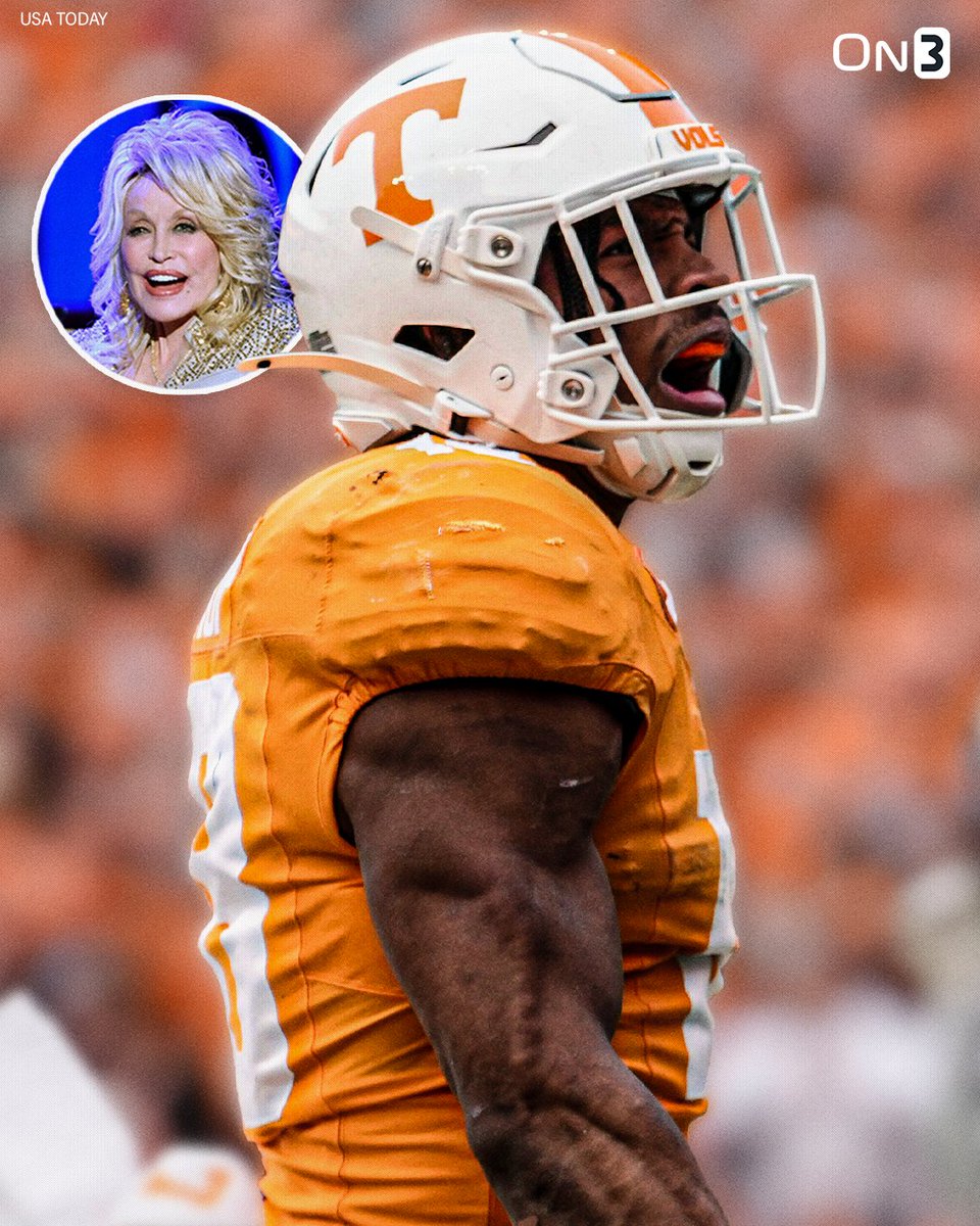 On3's tweet photo. NEW: Tennessee will honor the late Dolly Parton with a helmet sticker on the back of its helmets, Josh Heupel announced🧡

https://t.co/jT4myPHPc9