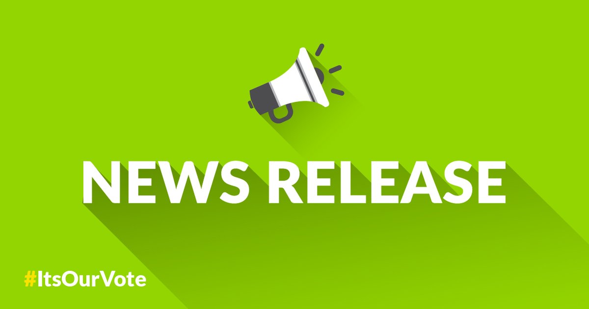News release. A megaphone making sound.