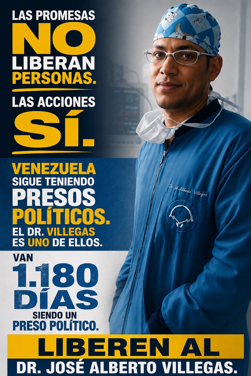 JoseAVJLibertad's tweet photo. Después de tantos ANUNCIOS,
la LIBERTAD sigue INCOMPLETA.

VENEZUELA sigue teniendo PRESOS POLÍTICOS.

LIBÉRENLOS A TODOS.

#Liberenalospresospoliticos
#SOSVenezuela

@Migue1Caro
@Naky
@LuisCarlos https://t.co/r5A0xmWd5c