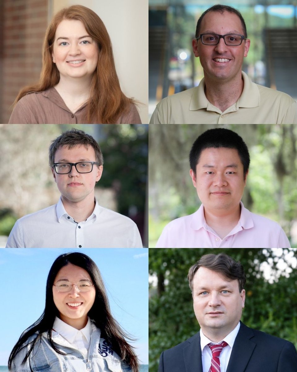 FSUartssciences's tweet photo. Congratulations to @FloridaState's 2026 @NSF CAREER Award winners, all six of whom are from @FSUartssciences!

The award is one of the most prestigious honors available to early career faculty and supports those who serve as academic role models in research and education, leading advances in the mission of their department or organization.

▶️ Amy Webster (top left) is an assistant professor in @fsubio, who studies how genetically identical individuals raised in the same environment, like twins, can still be different, informing our understanding of disease risk.

▶️ Douglas Storace (top right) is an assistant professor in @fsubio and @FSUNeuroscience, who researches how the olfactory system, or sense of smell, influences decision making and our perception of the world around us.

▶️ Kai Zhao (middle right) is an assistant professor in @FSUComputerSci, who designs high-performance computing systems that help researchers manage large amounts of data in experiments and theoretical predictions.

▶️ Michael Gubanov (bottom right) is an assistant professor in @FSUComputerSci and @DataScienceFSU, who is developing a new type of AI to more accurately calculate and interpret numeric data, with applications in healthcare and cancer treatment.

▶️ Xiaonan Zhang (bottom left) is an assistant professor in @FSUComputerSci, who designs frameworks that allow wireless devices to collaborate and execute complex AI applications, facilitating real-time decisions in fields like healthcare, transportation and emergency response.

▶️ Cyprian Lewandowski (middle left) is an assistant professor in @FSUPhysics, who analyzes quantum materials with the potential to enable transformative technologies, such as new quantum computing platforms or more advanced sensors.

To check out the full story, visit: https://t.co/9n16KsHdxt.

@FSUResearch @FSUFaculty