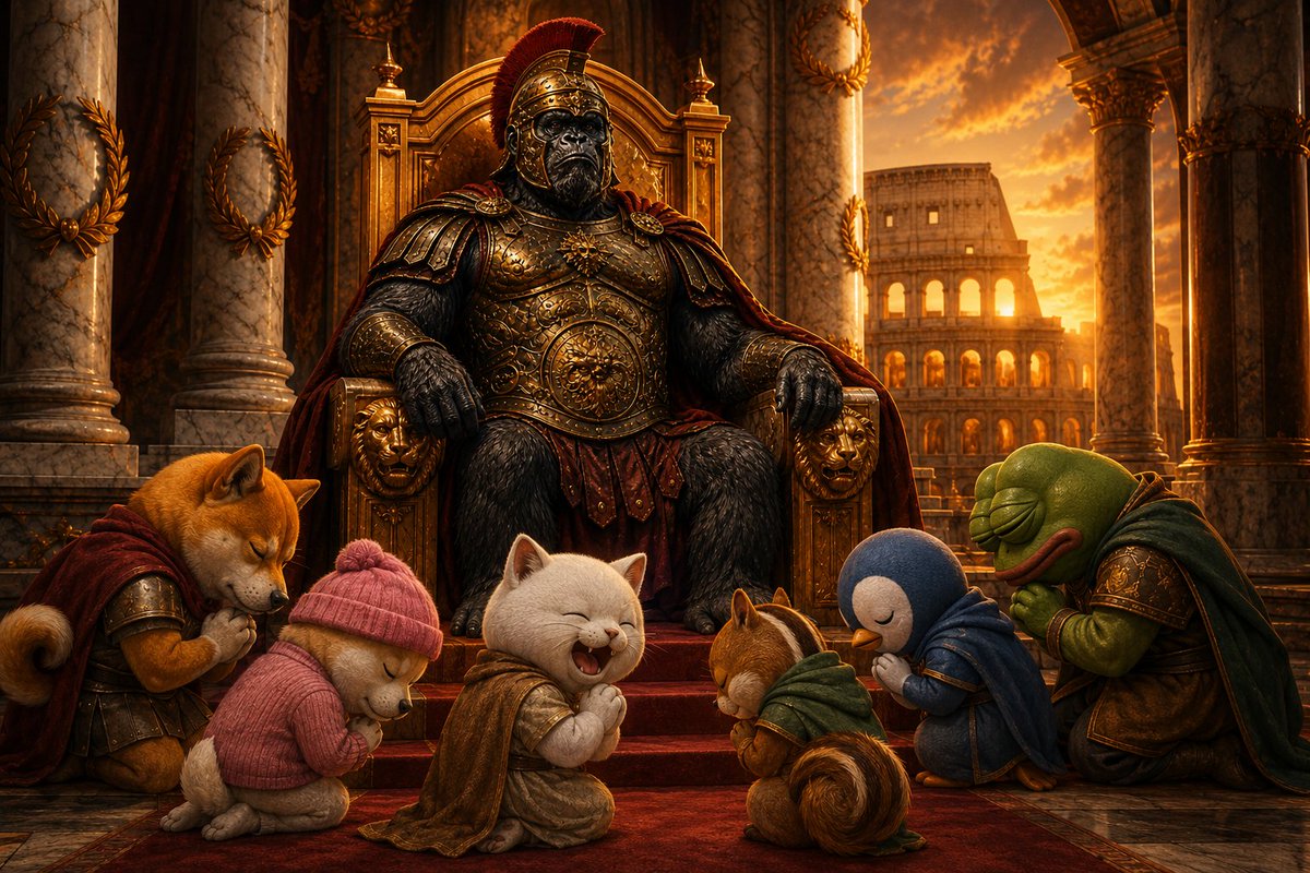 ApeusMaximusX's tweet photo. King of Memes.
Ruler of Solana.  

Apeus Maximus doesn’t ask for the bag…

He takes it.  Join the legion.

#APEUS #Solana https://t.co/bvOxy21EK2