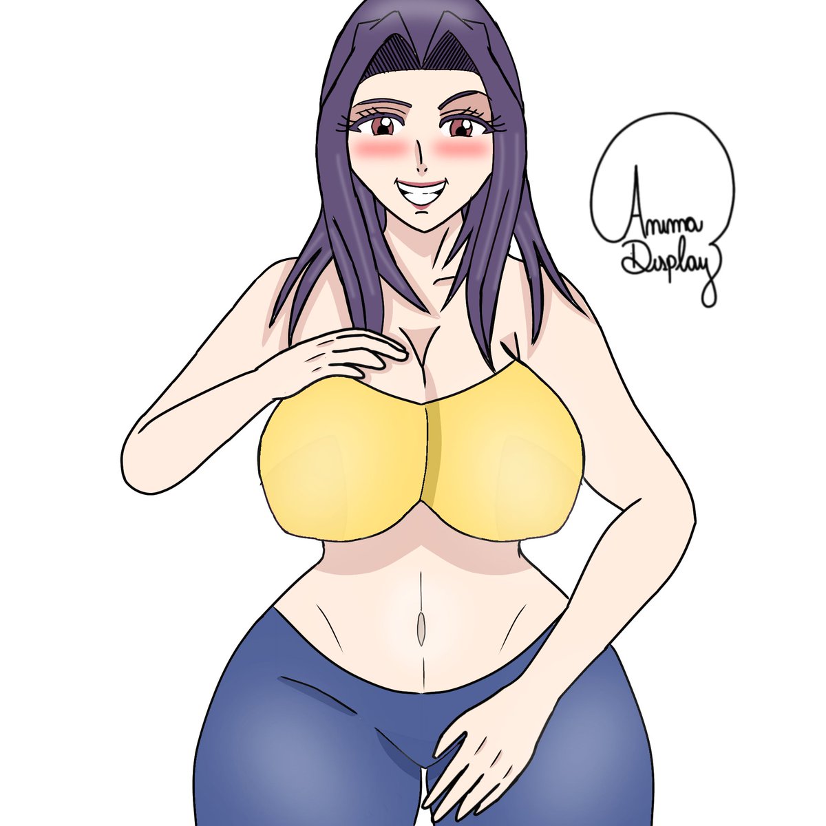 AnimaDisplay1's tweet photo. Mitsuko Takayanagi I want to show you something, but what could it be? 😏🔥

Art without the blur can be found at the link in bio🤫

#animeart #ecchi #lewd #art #ibispaintx #pinup #lewdart #illustration https://t.co/6kgOAYfpZQ