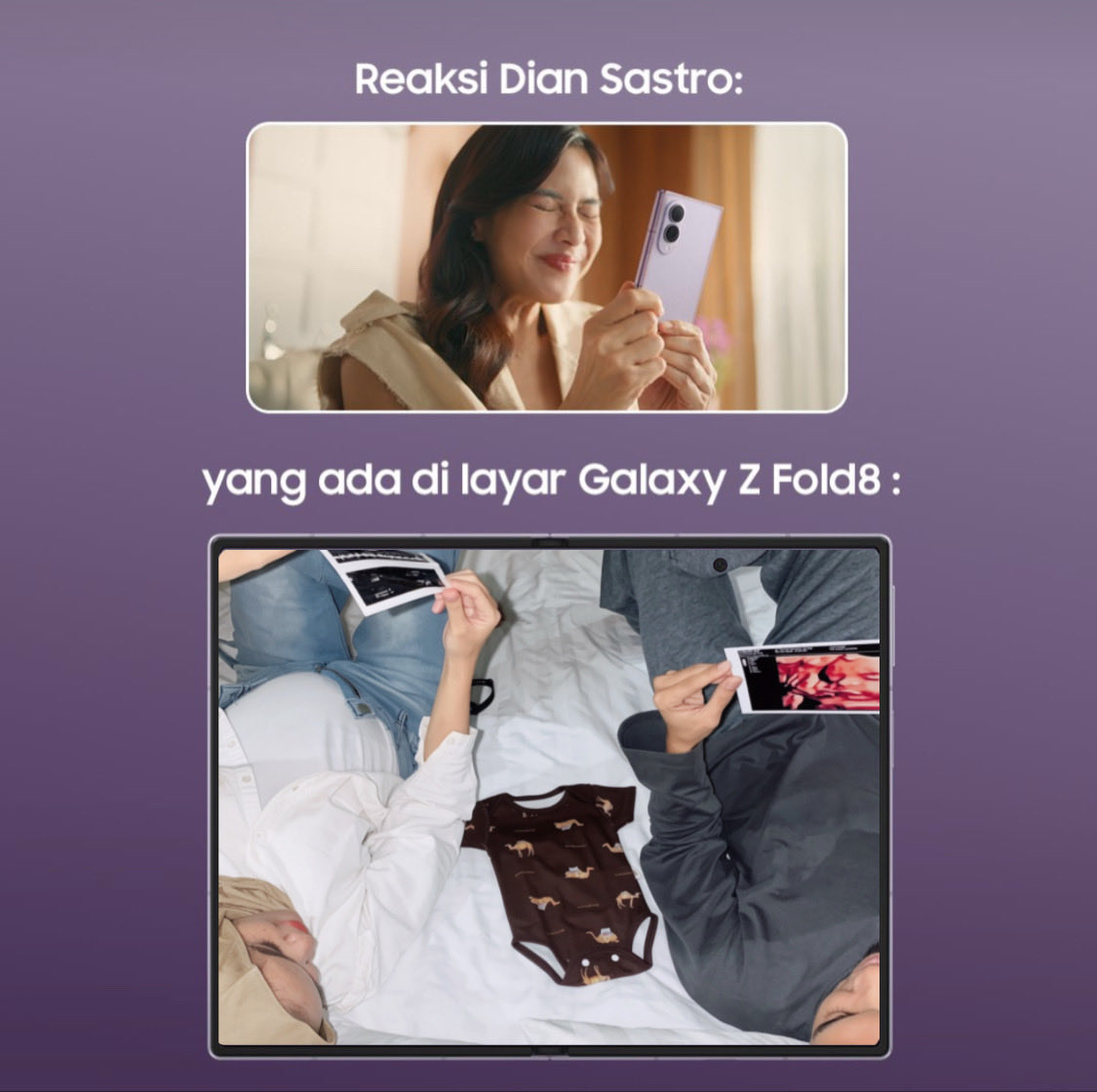 koalasugar's tweet photo. @samsungID Gimana Dian Sastro nggak terpesona lihat foto kami yang sedang menanti sang buah hati, soalnya layar Galaxy Z Fold8 immersive banget bikin foto jadi lebih detail❤️ #GalaxyZFold8 #FoldTheDoubt #ImmersiveReaction https://t.co/9WHhFftA4l