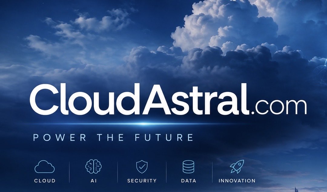 YacineBen82's tweet photo. We are pleased to announce that CloudAstral domain is available for acquisition on major platforms. 
Send your offers and queries or find it on the marketplace 
#CloudComputing #AI #SaaS #TechAcquisitions #PremiumDomains https://t.co/fO97seOM7I