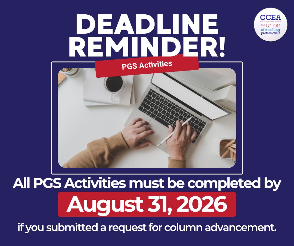 cceanv's tweet photo. 🚨Deadline Alert🚨
Today is the final day to have all your activities or courses completed if you submitted your 2026-27 request for column advancement.

‼️Make sure everything is done to stay on track‼️
Deadline information can be found here: https://t.co/T2iLXZKFNg https://t.co/os7Mfus4cf