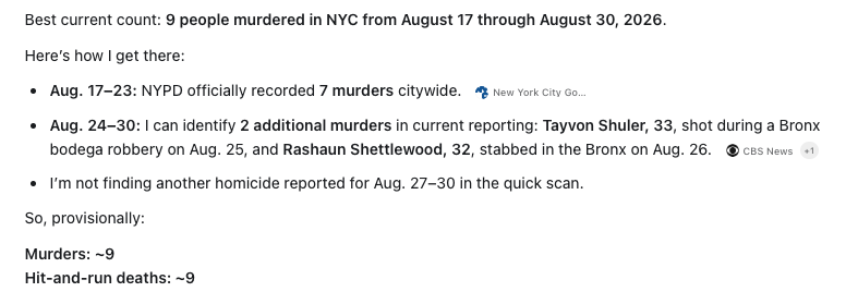 ShabazzStuart's tweet photo. Since August 7th, as many New Yorkers have been killed by hit-and-runs as have been murdered in the city. https://t.co/8T5hvmE9uf