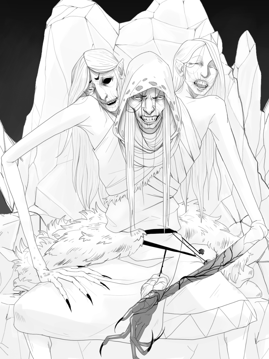 Pyronaynia's tweet photo. Sketch vs Final: #dnd #fantasyart https://t.co/fCctIjSxcI