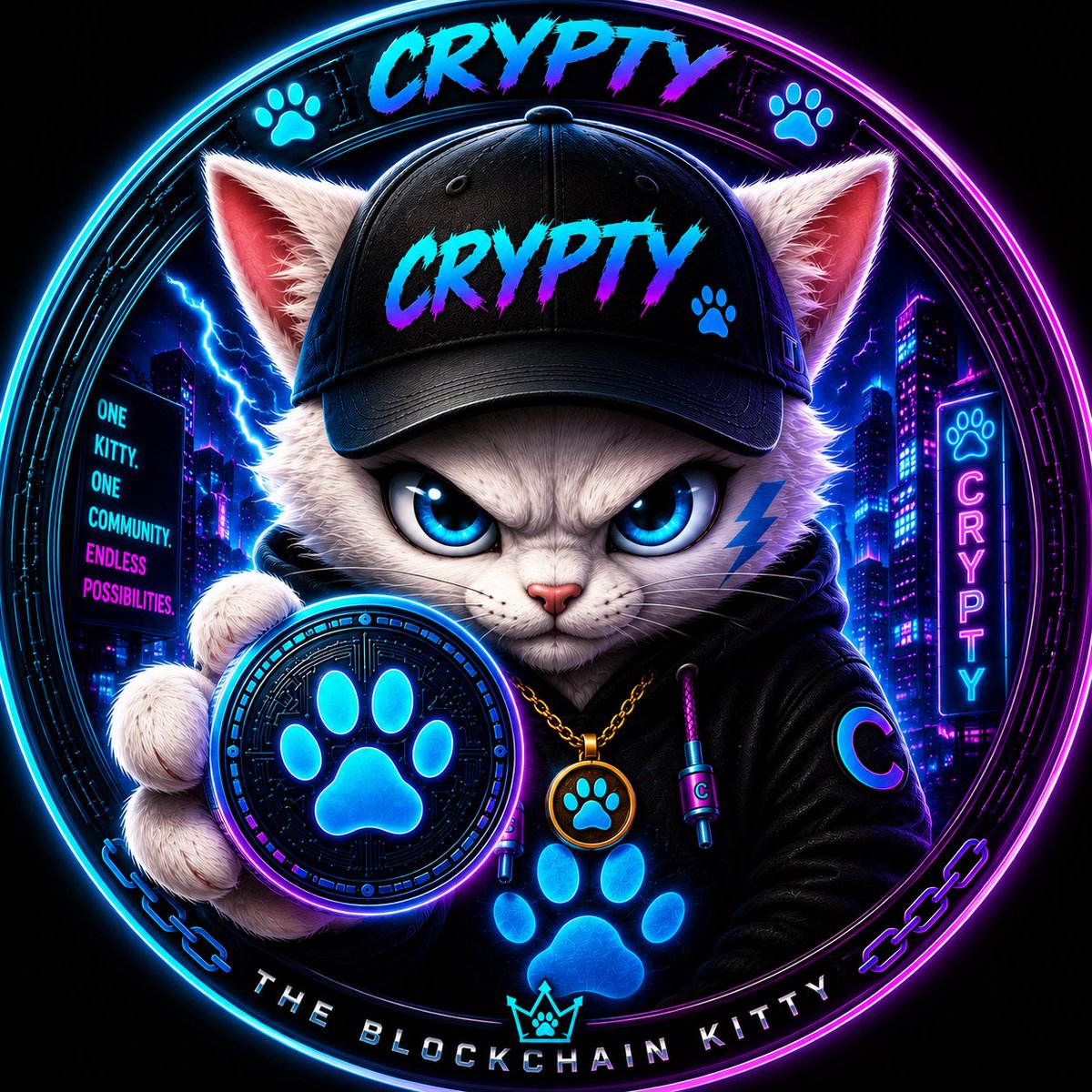 CryptyKitty's tweet photo. 🐾 The blockchain has a new mascot.

Meet CRYPTY — The Blockchain Kitty.

⚡ Memes. Gaming. On-chain chaos.
🐱 Nine lives. One mission.

The cat has entered the blockchain.

$CRYPTY 🐾⚡

#CRYPTY #Solana #Memecoin https://t.co/BG48eEVrTh