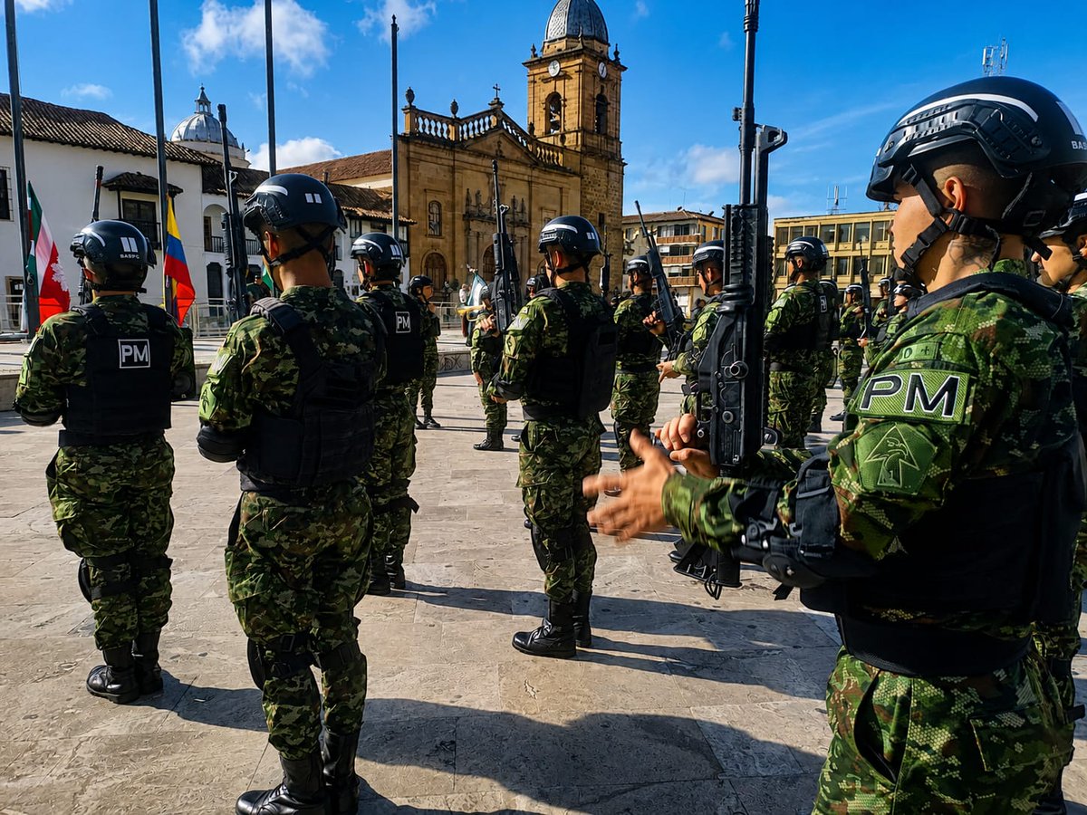 Ejercito_Div5's tweet photo. En la Plaza de Bolívar, la @AlcaldiaTunja realizó la izada de bandera en homenaje a los 50 años de los Profesionales Oficiales de Reserva, reconociendo su compromiso y servicio como vínculo fundamental entre las Fuerzas Militares y la sociedad.

#PrimeraBrigada #Boyacá https://t.co/lJwABEXYQ2