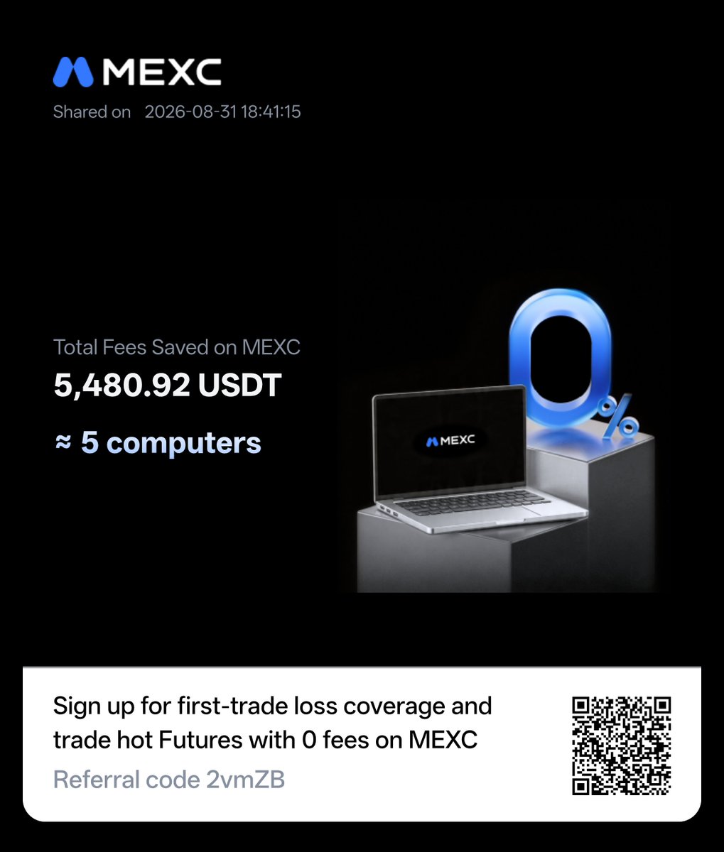 moruk100x's tweet photo. Sign up for first-trade loss coverage and trade hot Futures with 0 fees on MEXC
https://t.co/bYR8JINI8q https://t.co/OxTXzEeXg9