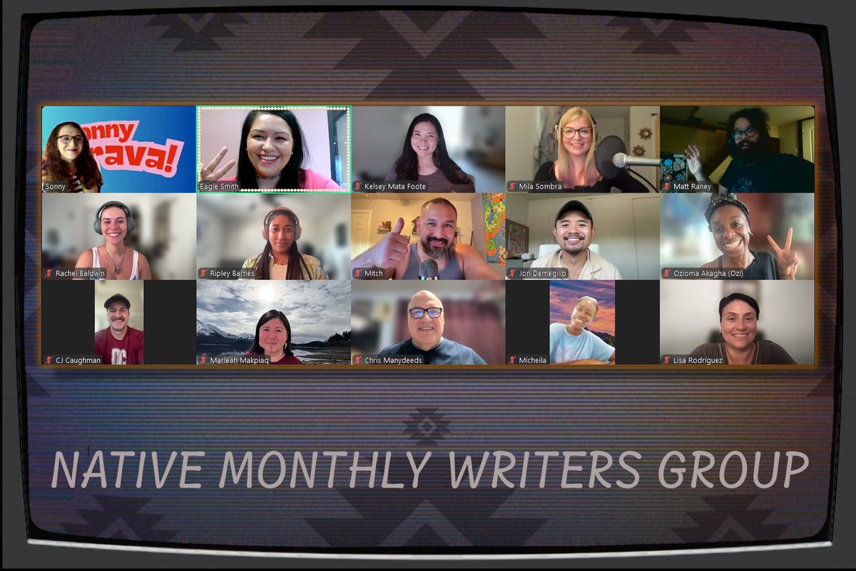 LASKINSFEST's tweet photo. Thx to everyone who joined our Monthly Native Writers Group on Sat 8/29!
This session featured a table read of a new script by Sonny Brava giving participants the opportunity to hear the script while offering encouragement in a collaborative environment
#NativeWriters https://t.co/eHdiAbeALW