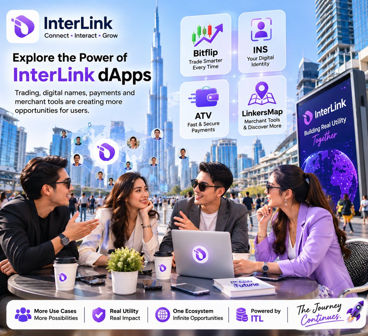 RoyalPraja's tweet photo. All about exploring what’s happening across InterLink dApps.
Trading, digital names, payments and merchant tools are creating more opportunities for users to interact with the ecosystem.
The journey continues. 🚀
#InterLink #ITLG #ITL https://t.co/7GxgX43mJR