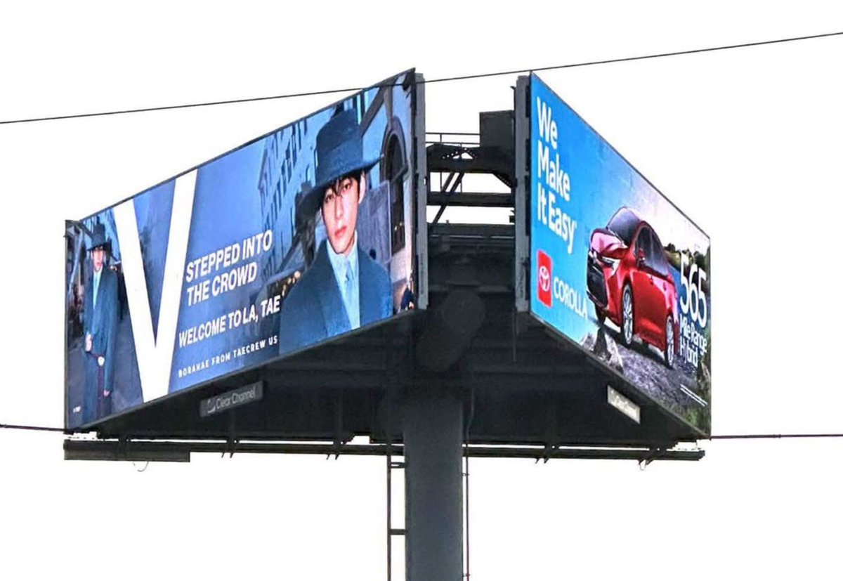 BTSVChartData's tweet photo. Some ADs of V in Ladera Center, Inglewood, LA! The project made by @taehyungtuesday will be displayed for seven days! https://t.co/yl3Imivhn2