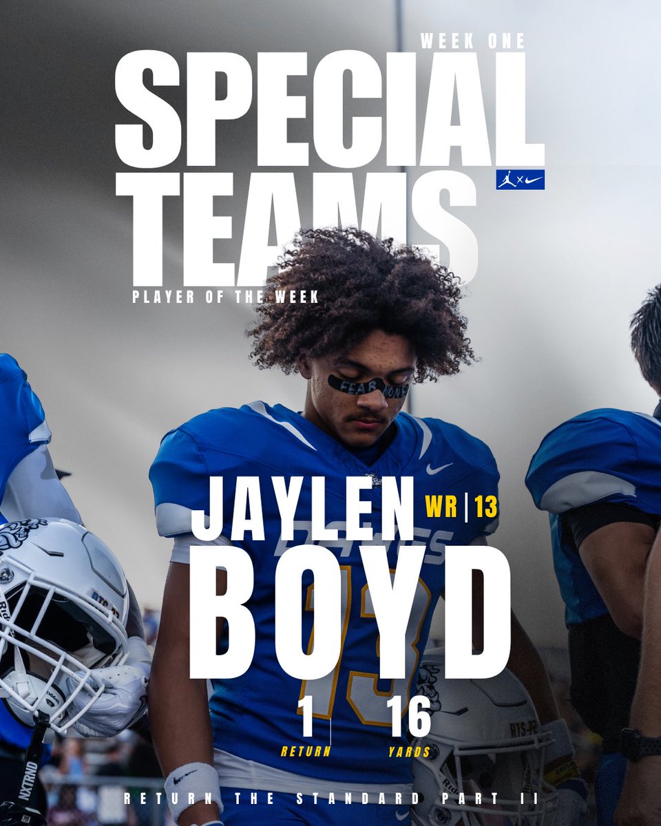 RecruitTheDawgs's tweet photo. Recognizing week ones players of the week 

MVP — Craig Davis III
Offensive Player of the Week — Ashton Adams
Defensive Player of the Week — Brandon Stubbs
Special Teams Players of the Week — Jaylen Boyd &amp; Zayviyon Davis

#RTSP2 | #GoDawgs 🐾🐾 https://t.co/mbrKRwppF9