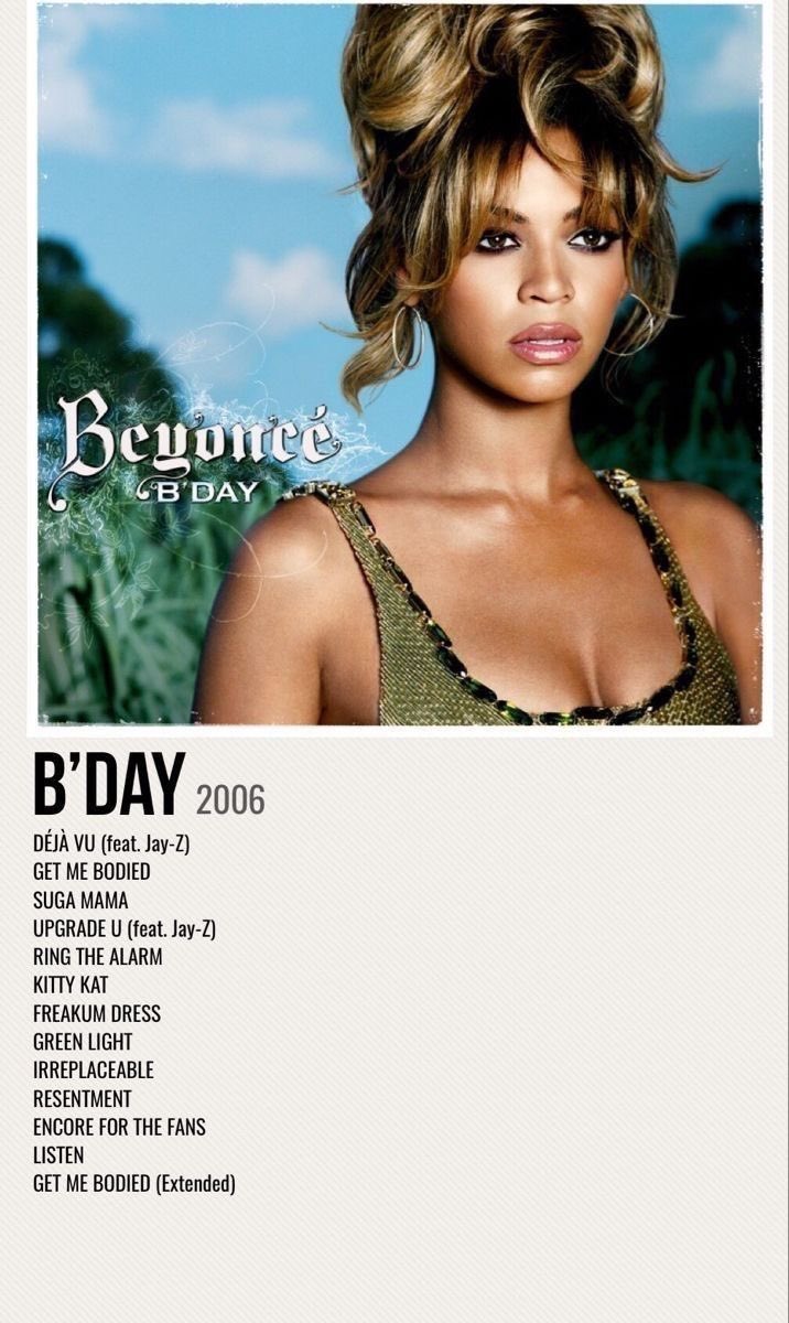 CELIAYONCE's tweet photo. 4 DAYS UNTIL #BDAY20 🎂💿

How old were you when Beyoncé released her sophomore album, B’DAY, and how old are you now? 🥹 https://t.co/cuJjQgZVbc