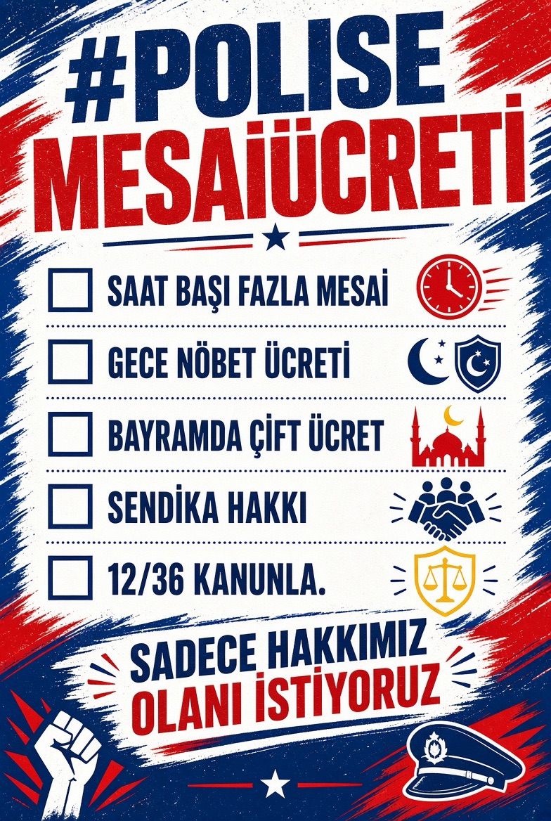 EmniyetBirlik's tweet photo. Kamu çalışanları arasında ayrım yapılmamalı. 

Polislerin fazla mesai sorunu, genel bir adalet sorunudur ve çözüm bekliyor. #PoliseMesaiÜcreti 

@mustafaciftcitr @memetsimsek @RTErdogan https://t.co/FDMvamc66c