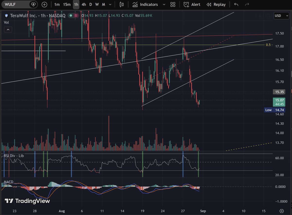 Th3Bubzz's tweet photo. 3 touches in this $15 area. Will it hold? $WULF https://t.co/7mgnkKY10P