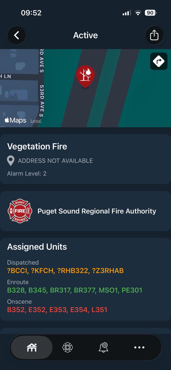 MatthewPfab's tweet photo. Large response to a vegetation fire on I-5 SB between 188th and I-405. #wawx https://t.co/ddMXpG1g56