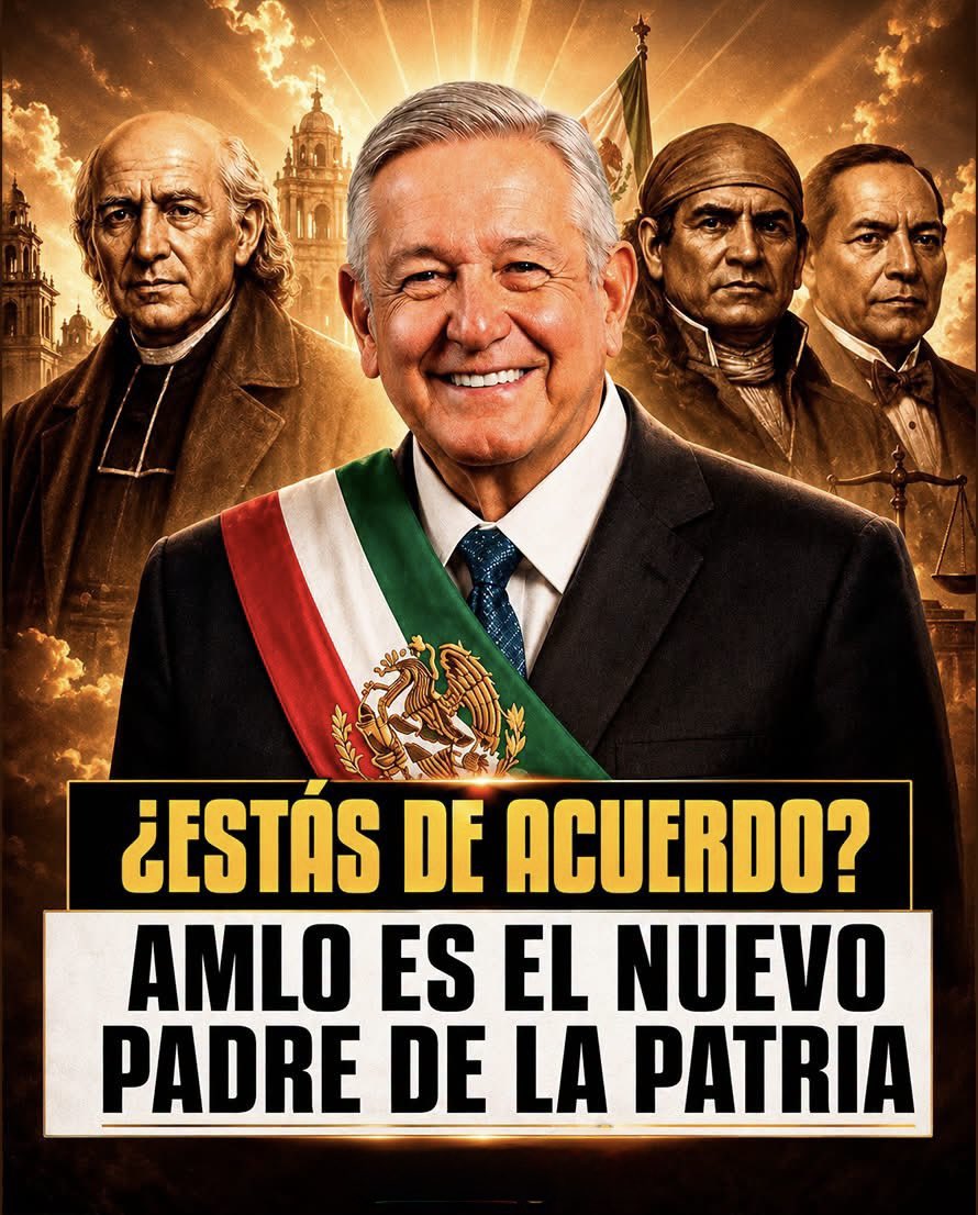 Oficial_Vicman's tweet photo. 🇲🇽¿UN NUEVO PADRE DE LA PATRIA?

Hidalgo,Juárez,Cárdenas…cada época tiene sus protagonistas

Para millones,AMLO ya cambió la historia política de México🔥

Soberanía,programas sociales y un movimiento que transformó al país

¿El tiempo lo pondrá entre los grandes?

¿Tú q opinas? https://t.co/uM7HGkSYCs