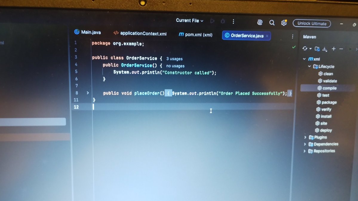 SwainShubh's tweet photo. Day 88 of java 🚀 

Today i learn 

✅ XML based configuration 
✅ Created beans using that
✅ Dependency injections 

For most latest application doesn't use XML based configuration because it's a little bit complex 

So we use annotation
#java #javadeveloper #spring #springboot https://t.co/u2vhhX7oj4
