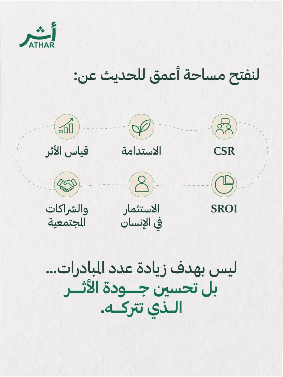 atharforimpact's tweet photo. لماذا أثر ؟
#أثر #ATHAR #المسؤولية_المجتمعية #CSR https://t.co/cGKJfuD7Sk