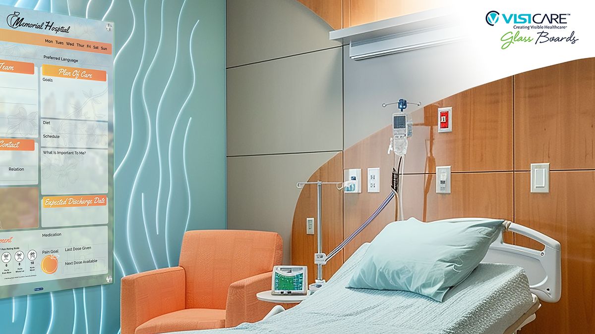 VisiCare's tweet photo. The art of visible healthcare. VisiCare custom glass boards bring clear communication and custom design to every patient room. https://t.co/wB6NuujVKa https://t.co/tC8Cwtzzvd