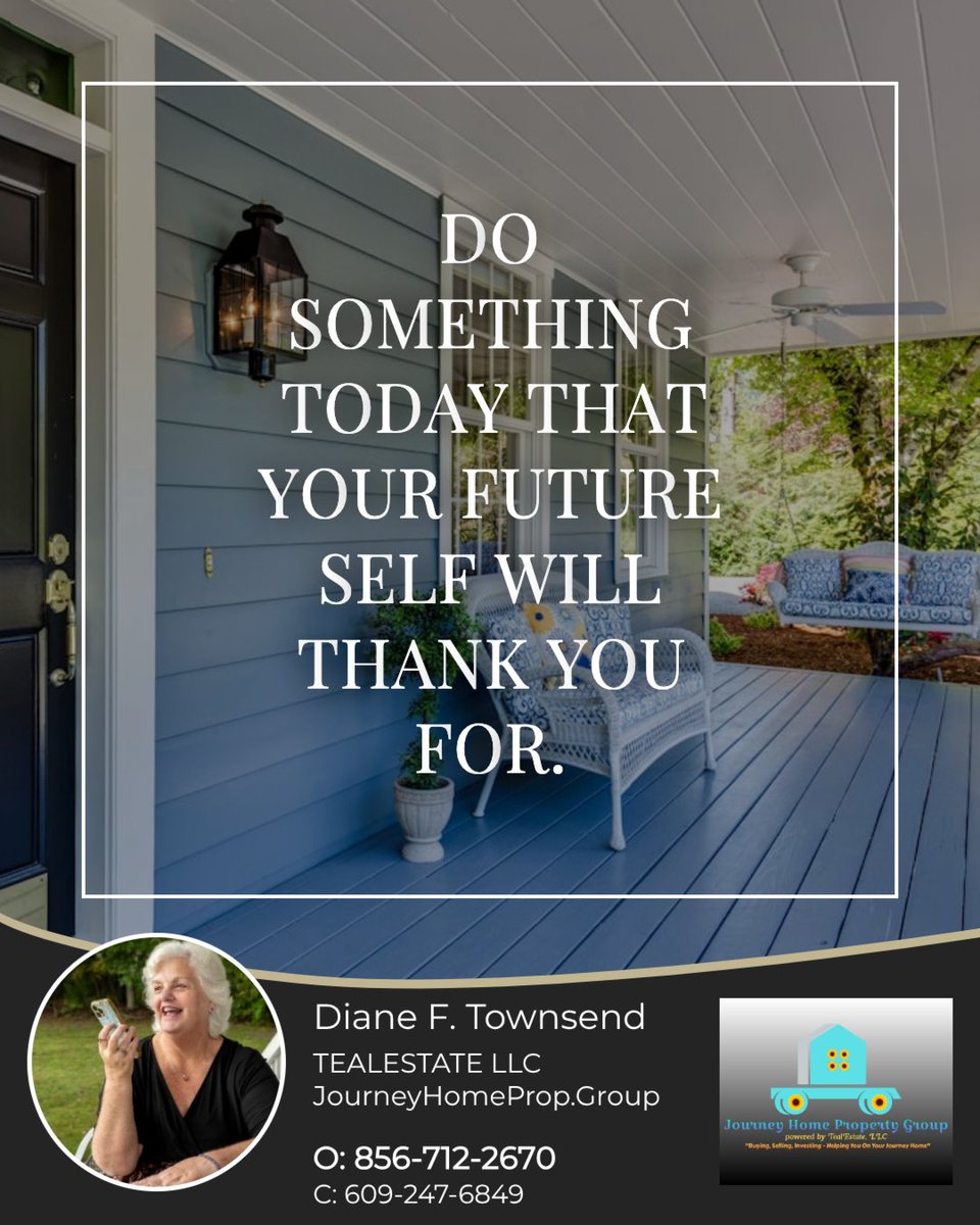 dianesellsj's tweet photo. Big goals aren’t built overnight. They start with small, intentional steps taken today. Whether it’s saving a little more, getting pre-approved, or starting to explore the market, every action moves you closer to where you want to be.
#journeyhomewithdiane #YourLocalRealtor® https://t.co/soxGnszEbS