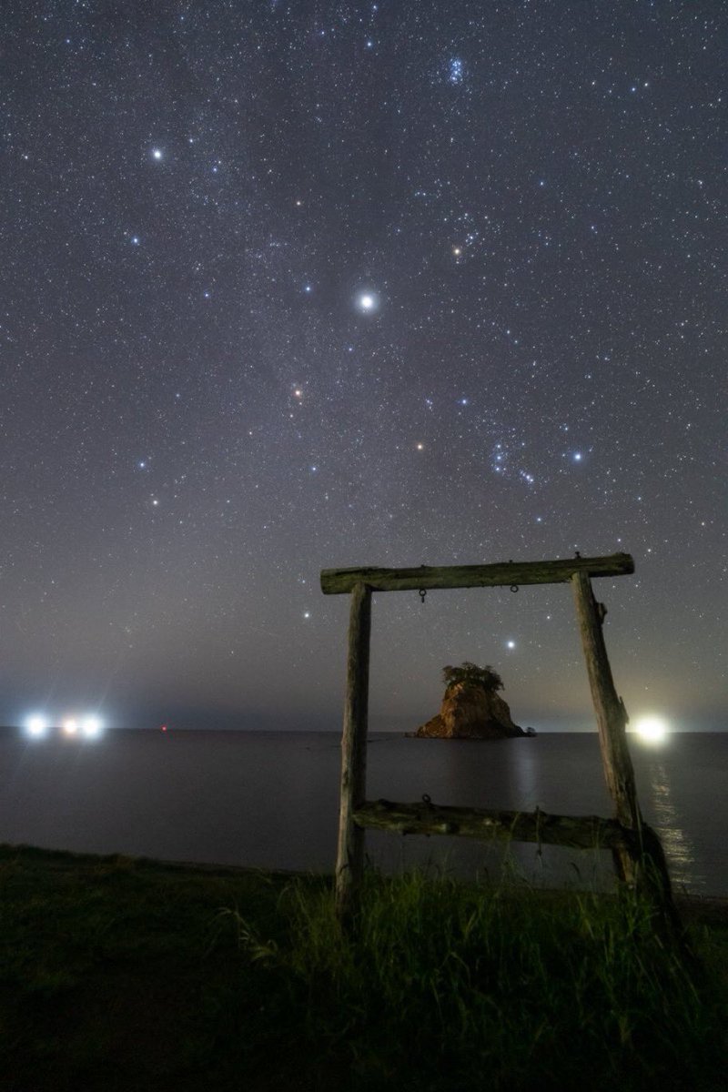 Thespacetechguy's tweet photo. Orion, Star Sirius, Jupiter &amp; Mars✨ https://t.co/qfqtTH8N7t