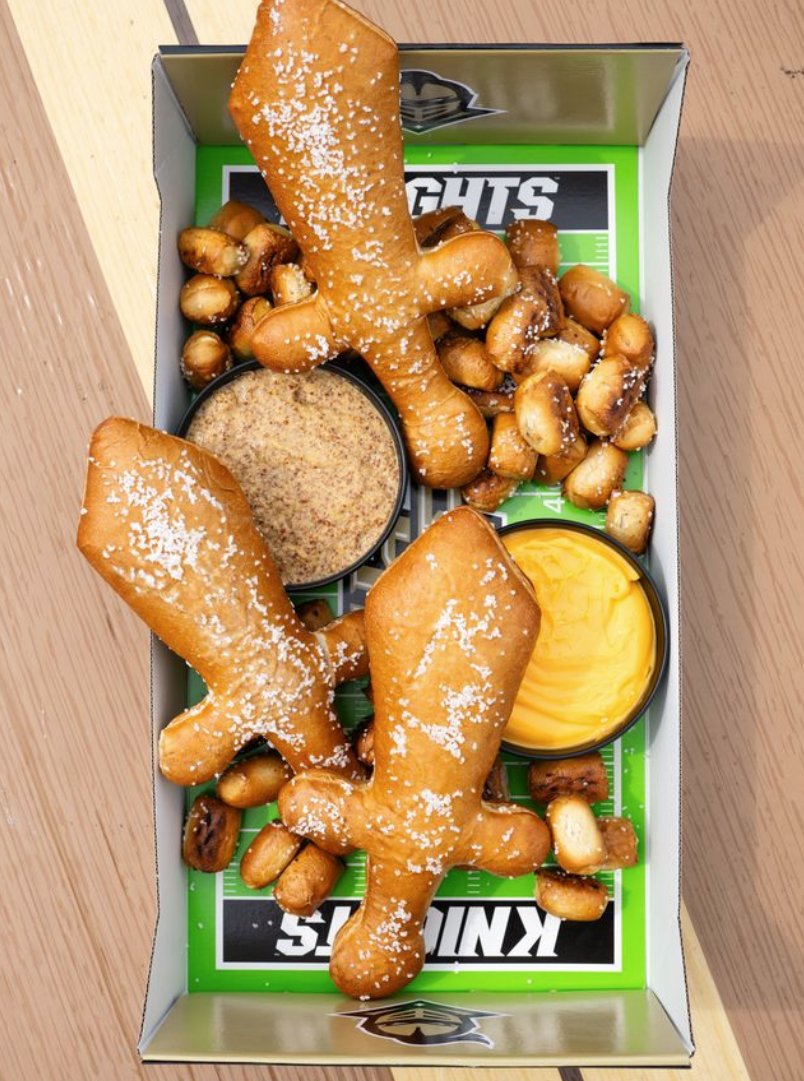 MattBrownEP's tweet photo. critically important sports business news

UCF is selling pretzel swords 

(via @levyrestaurants) https://t.co/8snLea2gee