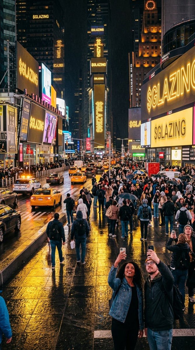 kzrvbc's tweet photo. Bright lights, big city, bigger gains. 🌆✨
Every screen, every street, all eyes on the golden glow. Times Square knows what’s up. 📈🪙
#$GLAZING #CryptoMeme #Solana #ToTheMoon #NYCTakeover https://t.co/7MVmQ2lI22