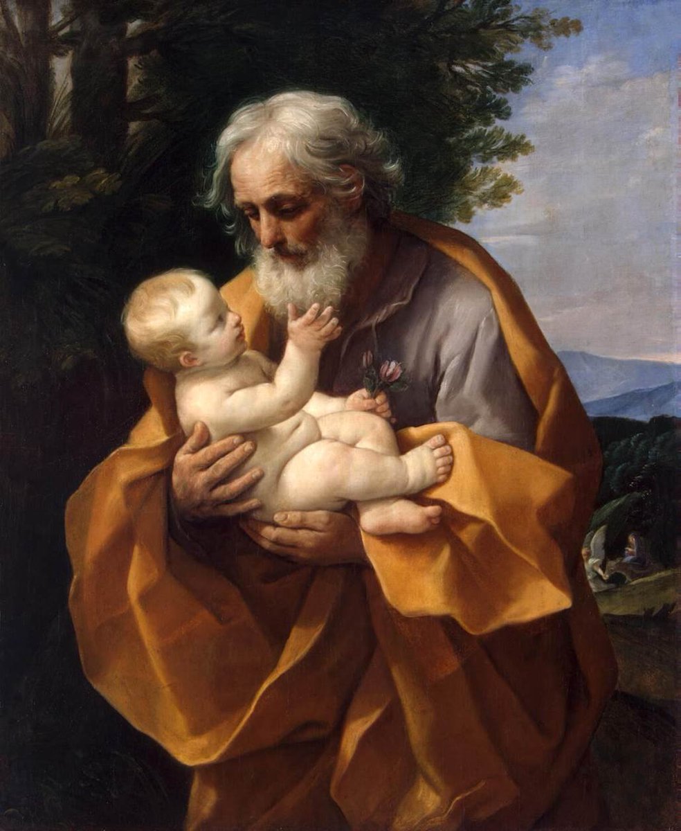 atlanticesque's tweet photo. Medieval Christians uniformly imagined Joseph as an old man. (He was even a comic relief character in some mystery plays, being a doddering fogey.)

Modern Roman Catholics, however, have this weird fixation on a young, strapping, virile Joseph as part of the "Holy Family" https://t.co/uF641njJIl