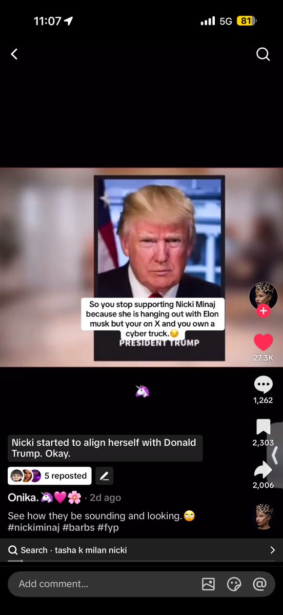 killyminaj's tweet photo. *Doesnt support Nicki anymore. Still on TikTok liking Nicki Minaj content* https://t.co/4sa2i4kw6J