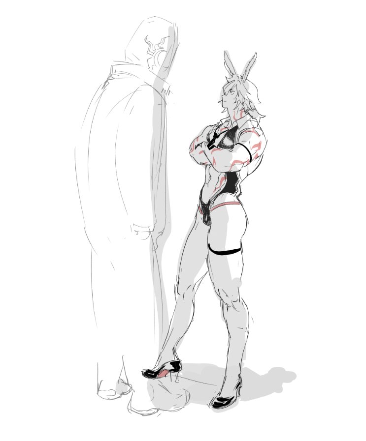 cclpdkh_'s tweet photo. 🌙🍷
what do you want? want to pick a fight? 
Mydei being the biggest bunny in the club so he naturally looks out for the others, until he noticed one suspicious looking guy that has been following the buns around and came to confront him. https://t.co/xl2kd0XpDa