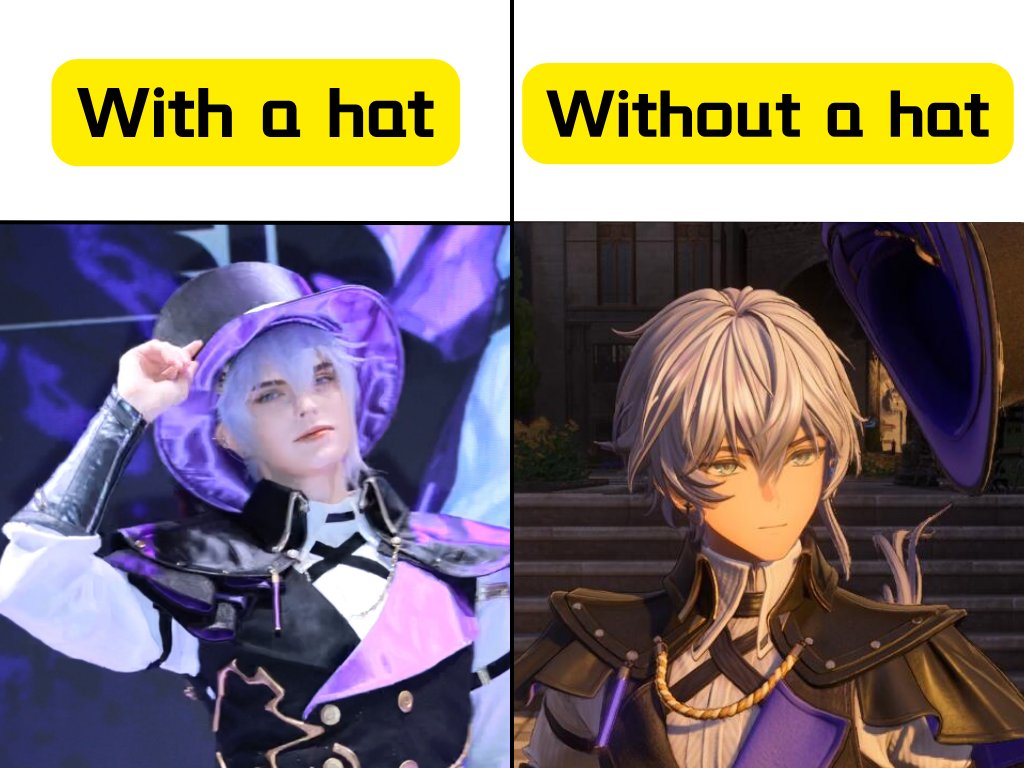 JaxMomentz's tweet photo. Hugin looks so cool with his hat on, but he’s kinda goofy without it.Which side of Hugin do you prefer?

#SilverPalace #DetectiveWanted  #gamescom #Hugin https://t.co/tbnD1Y5ivH
