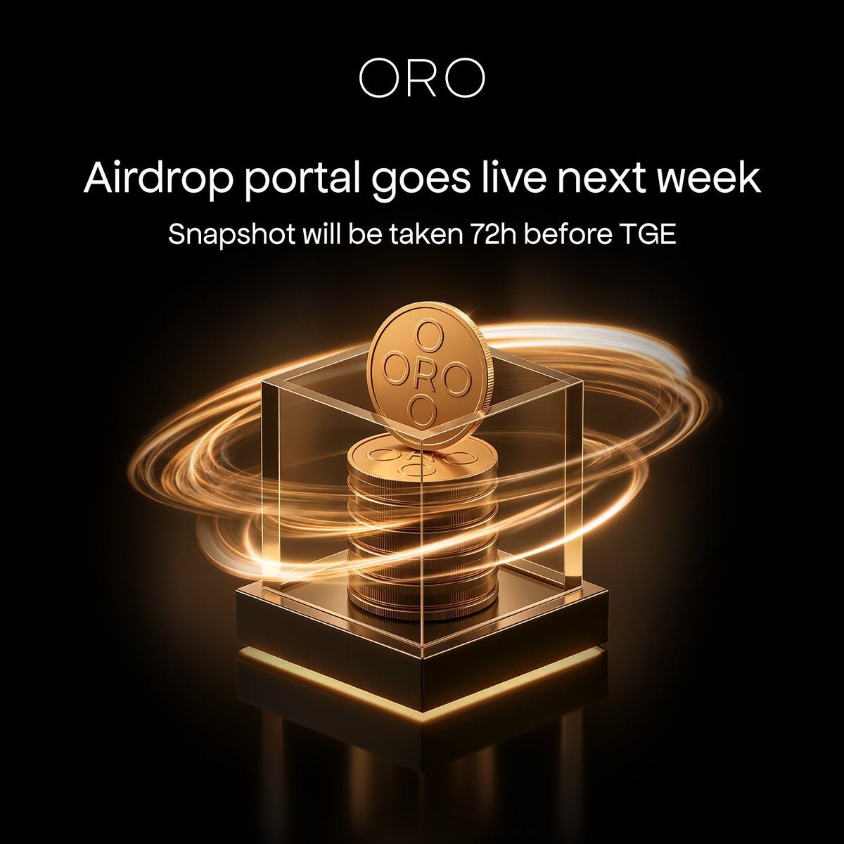 Ask_ORO's tweet photo. The ORO airdrop portal goes live next week.

Connect your wallet to verify your account and keep accumulating ORE Points.

A snapshot will be taken before TGE. Whatever you have accumulated at that moment is what counts.

Clarity for Ondo closes September 3. If you have not started, today is the day.