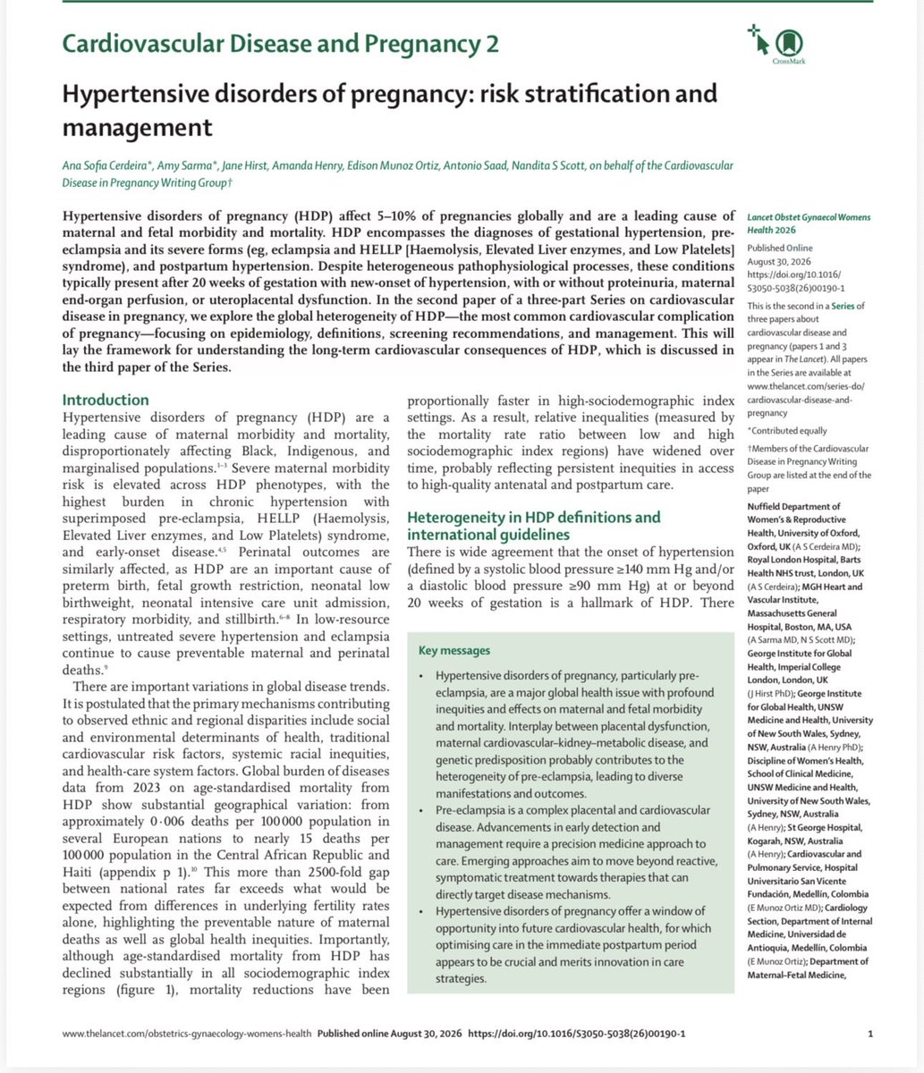 jsenior64's tweet photo. The New series in @TheLancet Cardiovascular disease and pregnancy. https://t.co/TSRiSOc2m3