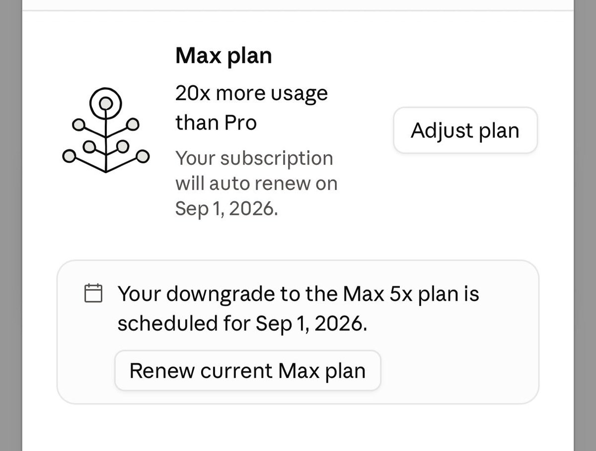 emanueledpt's tweet photo. I downgraded my Claude 20x subscription in time to the 5x

Anthropic’s Claude 20x plan is wildly misleading.

They sell it as 4x the 5x plan ($200 vs $100/mo)

In reality:
→ 5-hr burst limit: 4x
→ Total weekly limit: ~1.7x
 → Opus weekly limit: ~1.3x

You don’t actually get 4x usage in the weekly limits

Soon they will decrease the 50% boost

And still no Fable fully integrated in the subscription

What a joke