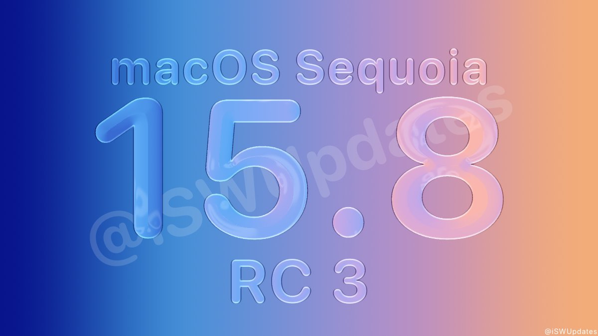 iSWUpdates's tweet photo. macOS Sequoia 15.8 Release Candidate 3 (24H22) has been released to registered developers. #macOS158 #macOS158RC https://t.co/0XyzyEbFMz