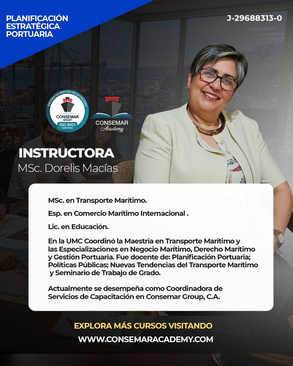 consemargroup1's tweet photo. 🚢 CURSO: PLANIFICACIÓN ESTRATÉGICA PORTUARIA ⚓

En un sector donde la eficiencia, la competitividad y la capacidad de anticiparse a los cambios son fundamentales, **planificar estratégicamente es una ventaja.

#PlanificaciónEstratégicaPortuaria #SectorPortuario https://t.co/9cgVpVzeuw