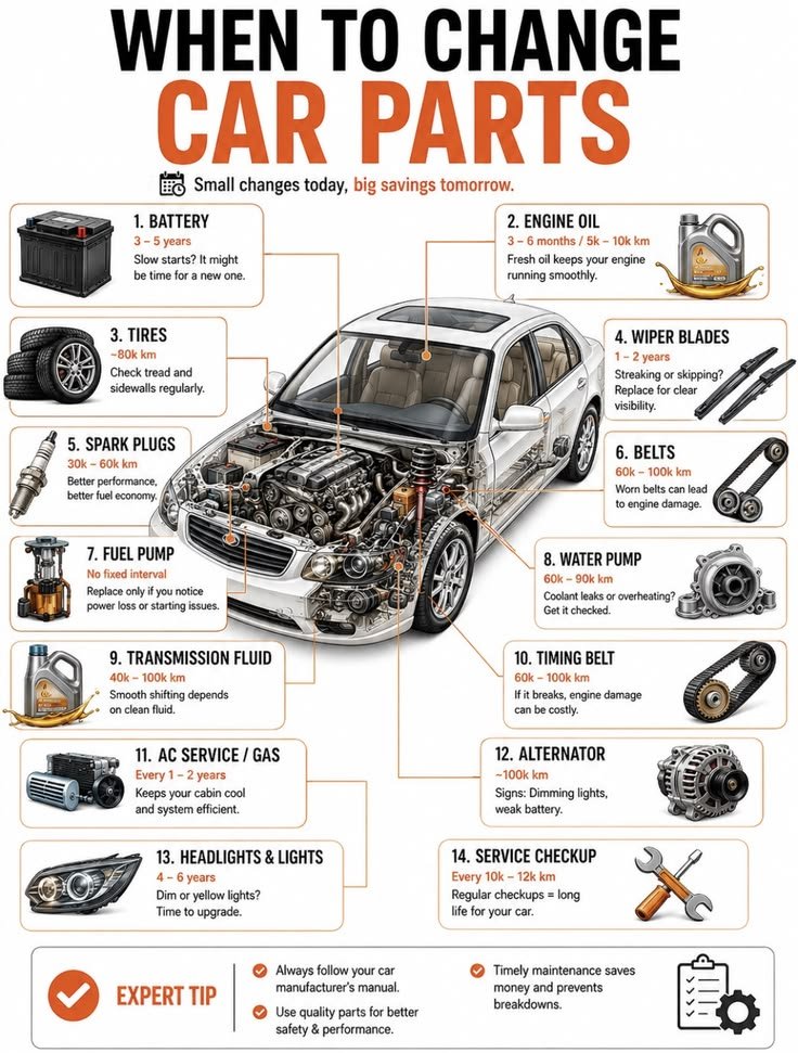 dp0stss2's tweet photo. WHEN TO CHANGE CAR PARTS https://t.co/sxS1xvyQu0
