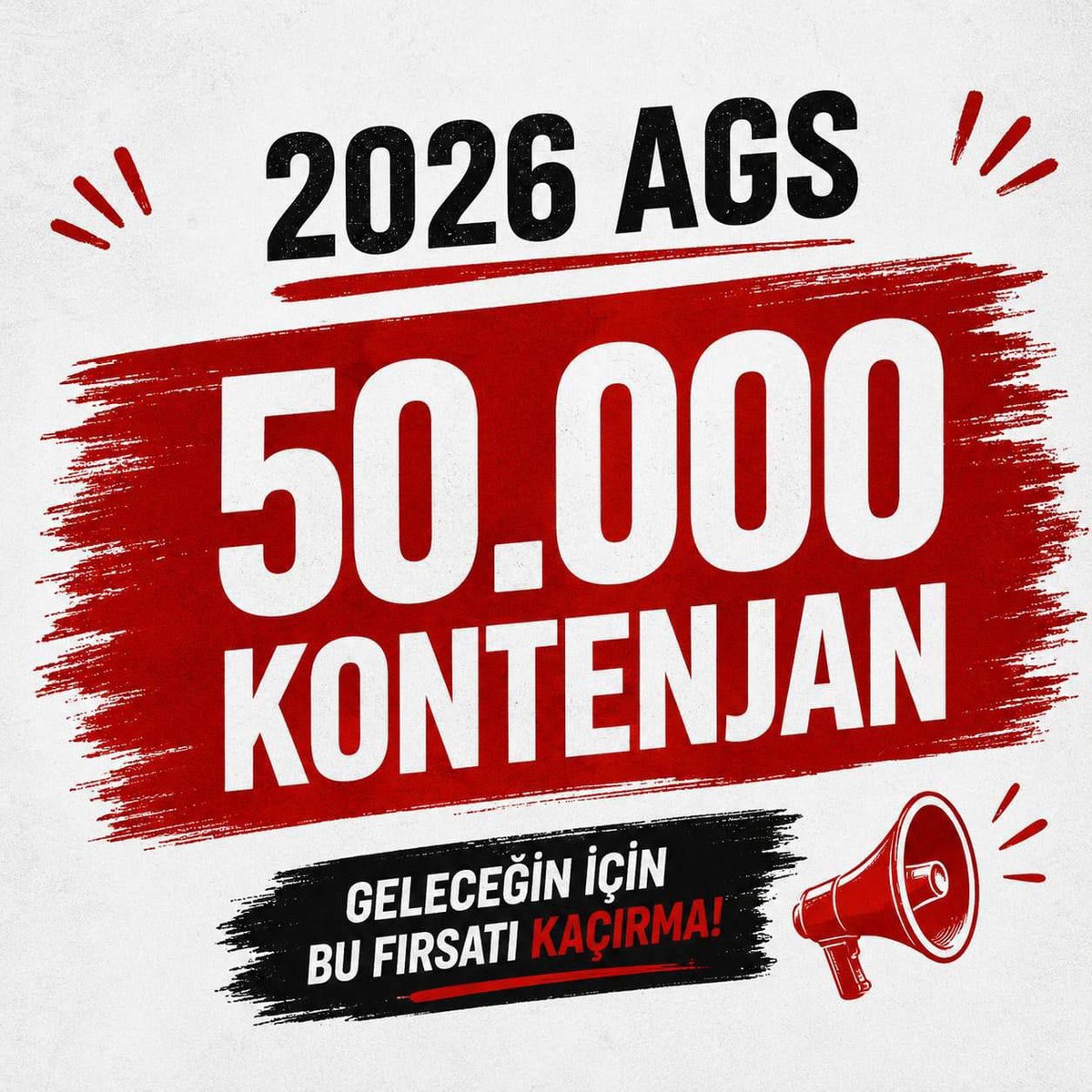 huseyinnceyhan's tweet photo. 50 bin kontenjan rakamdan sayıdan ibaret değildir. Binlerce ailenin sevinci, sınava girenlerin sınırda kalanların umududur!

 #AGS50binşart https://t.co/jcWcCbANE8