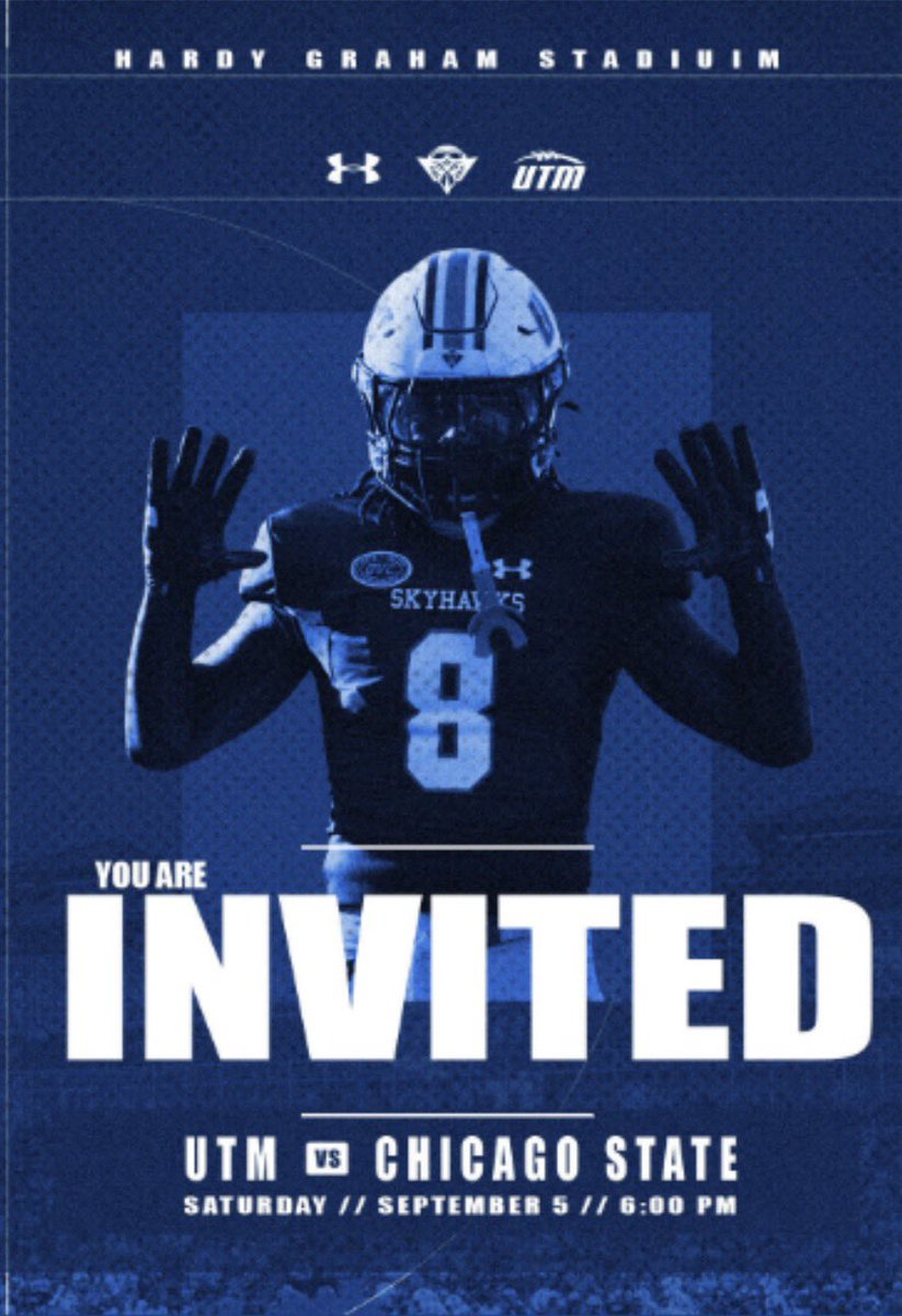 GuyStarks34's tweet photo. Thank you @CoachLeno_UTM for the gameday visit invite! #GoSkyhawks https://t.co/ekNhNQifMw