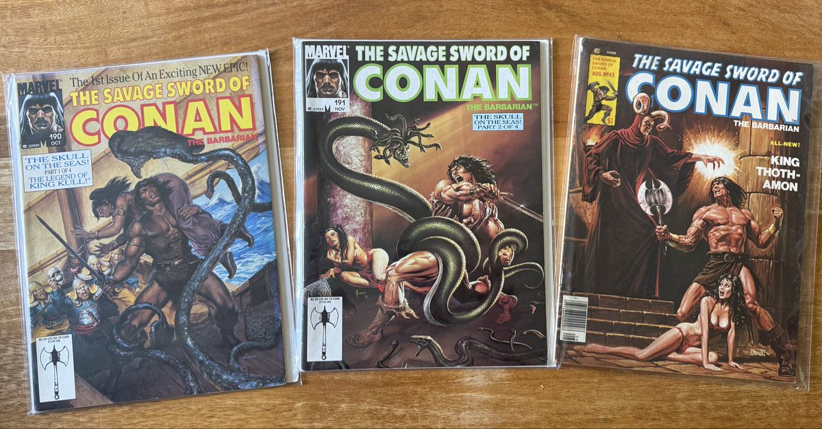 PJL_Art's tweet photo. Mail call:
Just received these SSoC issues that feature Thoth Amon and Thulsa Doom. #Conan #ThulsaDoom #ThothAmon https://t.co/hR3q5XR1dC