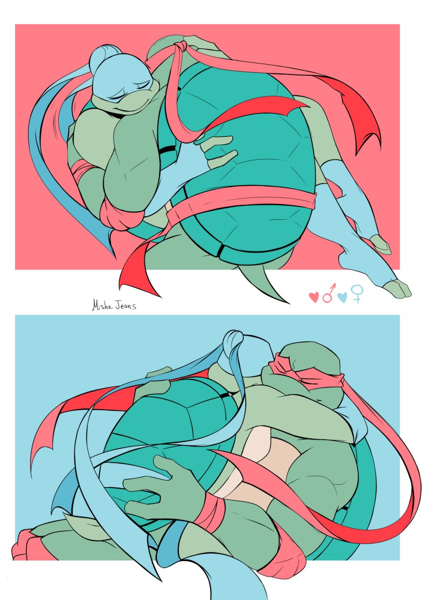 MishaJeans_soft's tweet photo. Male Raphael + Female Leo for my mental health ❤️💙 https://t.co/xKb0TCWnJX