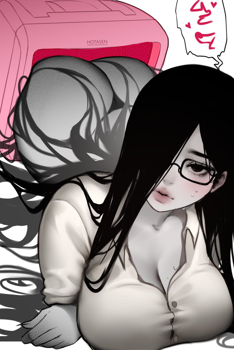 HotaSen's tweet photo. Siren office Sadako 👓💄 https://t.co/gUOU7Ryy2N